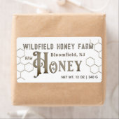 Decoratief HONEY Boerderij Market Label Honeycomb  (Insitu)