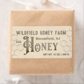 Decoratief HONEY Boerderij Market Label Honeycomb  (Insitu)