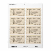 Decoratief HONEY Boerderij Market Label Honeycomb  (Full Sheet)