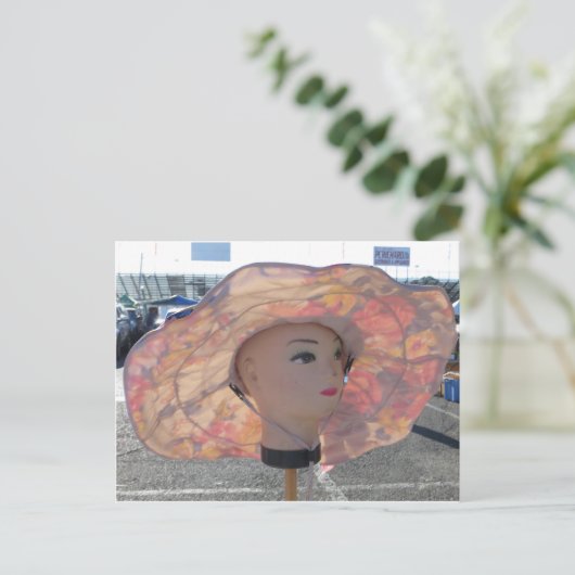 Decoratief hoofd briefkaart (Staand voorkant)