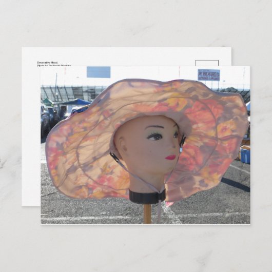 Decoratief hoofd briefkaart (Voorkant / Achterkant)