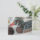 Decoratief hout Duck Briefkaart (Staand voorkant)