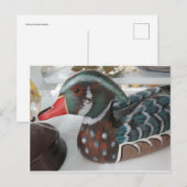 Decoratief hout Duck Briefkaart (Voorkant / Achterkant)