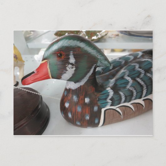 Decoratief hout Duck Briefkaart (Voorkant)