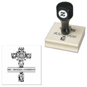 Decoratief IHS Katholiek Christelijk Kruis Rubberstempel (Gestempeld)