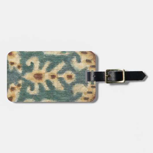 Decoratief Ikat Fabric-ontwerp van Chariklia Zarri Bagagelabel (Voorkant horizontaal)