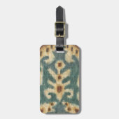 Decoratief Ikat Fabric-ontwerp van Chariklia Zarri Bagagelabel (Voorkant verticaal)