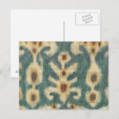 Decoratief Ikat Fabric-ontwerp van Chariklia Zarri Briefkaart (Voorkant / Achterkant)