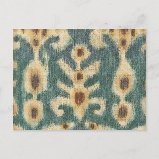 Decoratief Ikat Fabric-ontwerp van Chariklia Zarri Briefkaart (Voorkant)