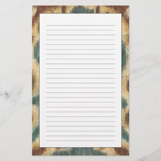 Decoratief Ikat Fabric-ontwerp van Chariklia Zarri Briefpapier (Voorkant)