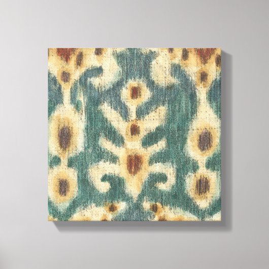 Decoratief Ikat Fabric-ontwerp van Chariklia Zarri Canvas Afdruk (Voorkant)