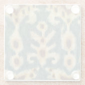 Decoratief Ikat Fabric-ontwerp van Chariklia Zarri Glazen Onderzetter (Achterkant)