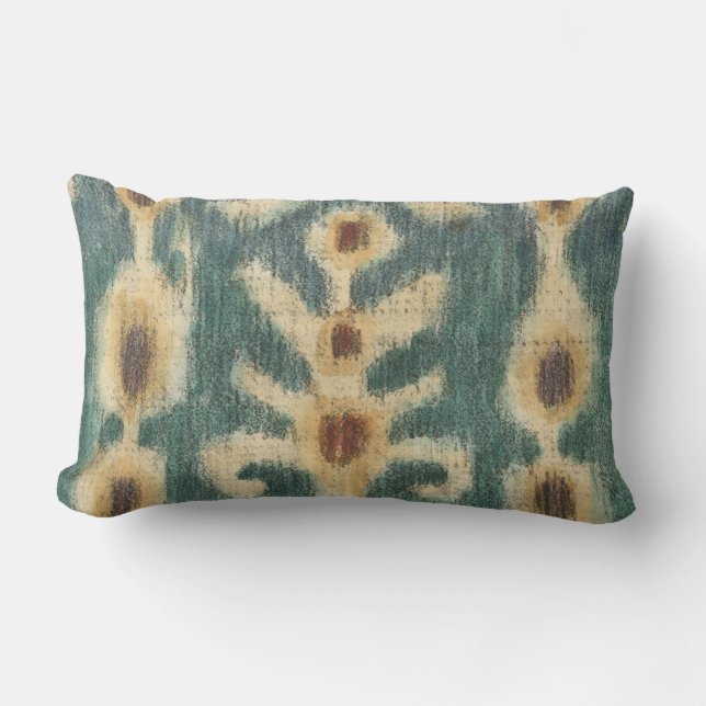 Decoratief Ikat Fabric-ontwerp van Chariklia Zarri Kussen (Voorkant)