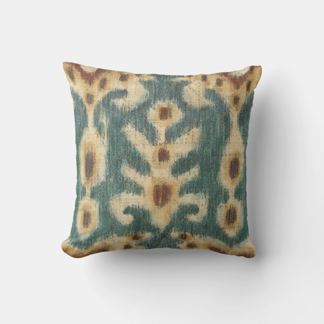 Decoratief Ikat Fabric-ontwerp van Chariklia Zarri Kussen (Voorkant)