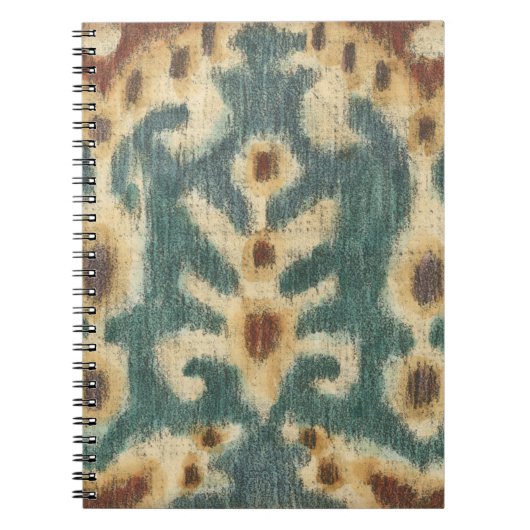 Decoratief Ikat Fabric-ontwerp van Chariklia Zarri Notitieboek (Voorkant)