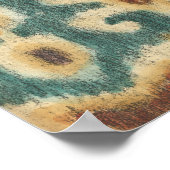 Decoratief Ikat Fabric-ontwerp van Chariklia Zarri Poster (Hoek)