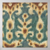 Decoratief Ikat Fabric-ontwerp van Chariklia Zarri Poster (Voorkant)