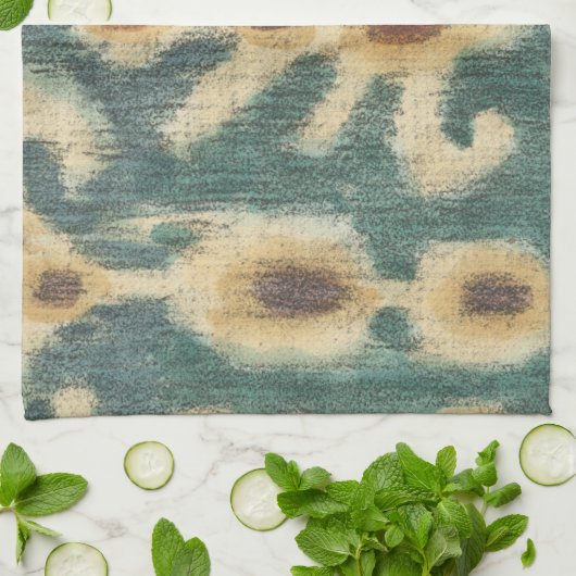 Decoratief Ikat Fabric-ontwerp van Chariklia Zarri Theedoek (Gevouwen)