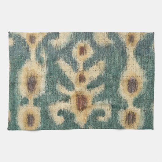 Decoratief Ikat Fabric-ontwerp van Chariklia Zarri Theedoek (Horizontaal)