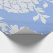 Decoratief Inclined Step Pattern bloemen Leaf Blue Cadeaupapier (Hoek)