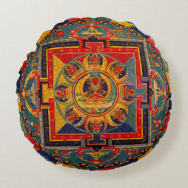 Decoratief Indie Art Mandala Rond Kussen