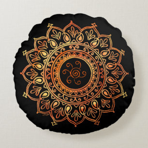 Decoratief Indische zon Rond Kussen