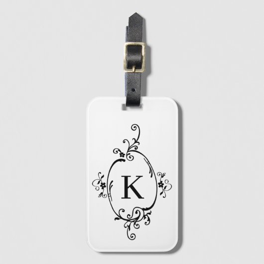 Decoratief Initiaal Bagagelabel (Voorkant (verticaal))