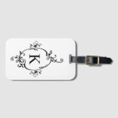 Decoratief Initiaal Bagagelabel (Voorkant (horizontaal))