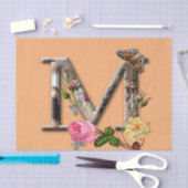 Decoratief Initiaal "M" Tissuepapier (Craft)