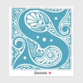 Decoratief Initiaal S Monogram Sticker -  S (Vel)