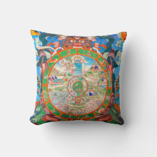 Decoratief  Japans Pattern Brown Kussen