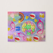 Decoratief Jigzaag Puzzle Legpuzzel (Horizontaal)