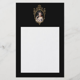 Decoratief jong Marie Antoinette Briefpapier