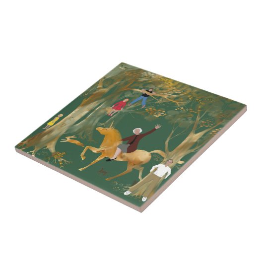 Decoratief keramisch tegels tegeltje (Zijkant)