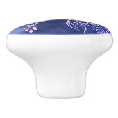 Decoratief keramisch trekblauw/paars keramische knop (Zijkant)