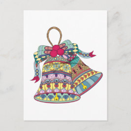 Decoratief kerstbel element feestdagenkaart