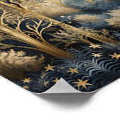 Decoratief kerstbos poster (Hoek)