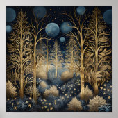 Decoratief kerstbos poster (Voorkant)