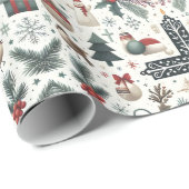 Decoratief kerstdecor Oranament Cadeaupapier (Rol Hoek)