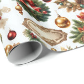Decoratief kerstdecor Oranament Cadeaupapier (Rol Hoek)