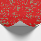 Decoratief kerstdecor Oranament Cadeaupapier (Hoek)
