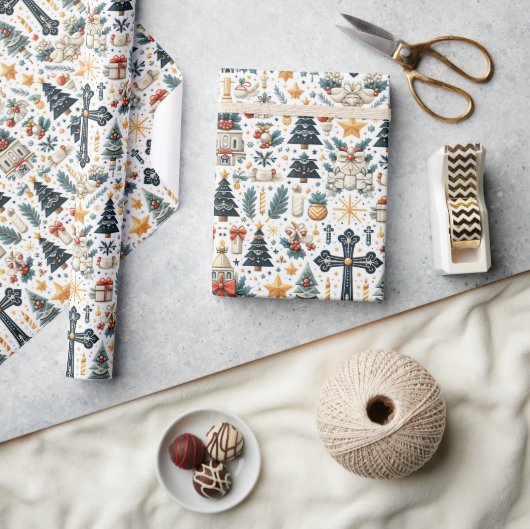 Decoratief kerstdecor Oranament Cadeaupapier (Crafts)