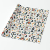 Decoratief kerstdecor Oranament Cadeaupapier (Uitgerold)