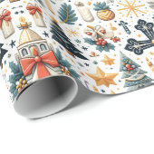 Decoratief kerstdecor Oranament Cadeaupapier (Rol Hoek)