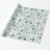 Decoratief kerstdecor Oranament Cadeaupapier (Uitgerold)