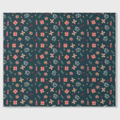 Decoratief kerstdecor ornament verpakkings papier (Vlak)