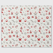 Decoratief kerstdecor ornament verpakkings papier (Vlak)