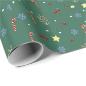 Decoratief kerstdecor ornament verpakkings papier (Rol Hoek)