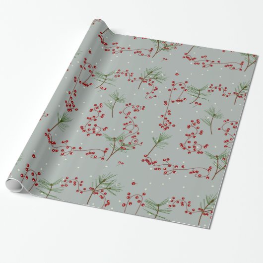 Decoratief kerstdecor ornament verpakkings papier (Uitgerold)