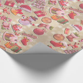 Decoratief kerstdecor ornament verpakkings papier (Hoek)